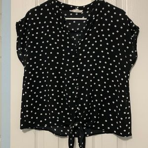 Black polka dot Blouse